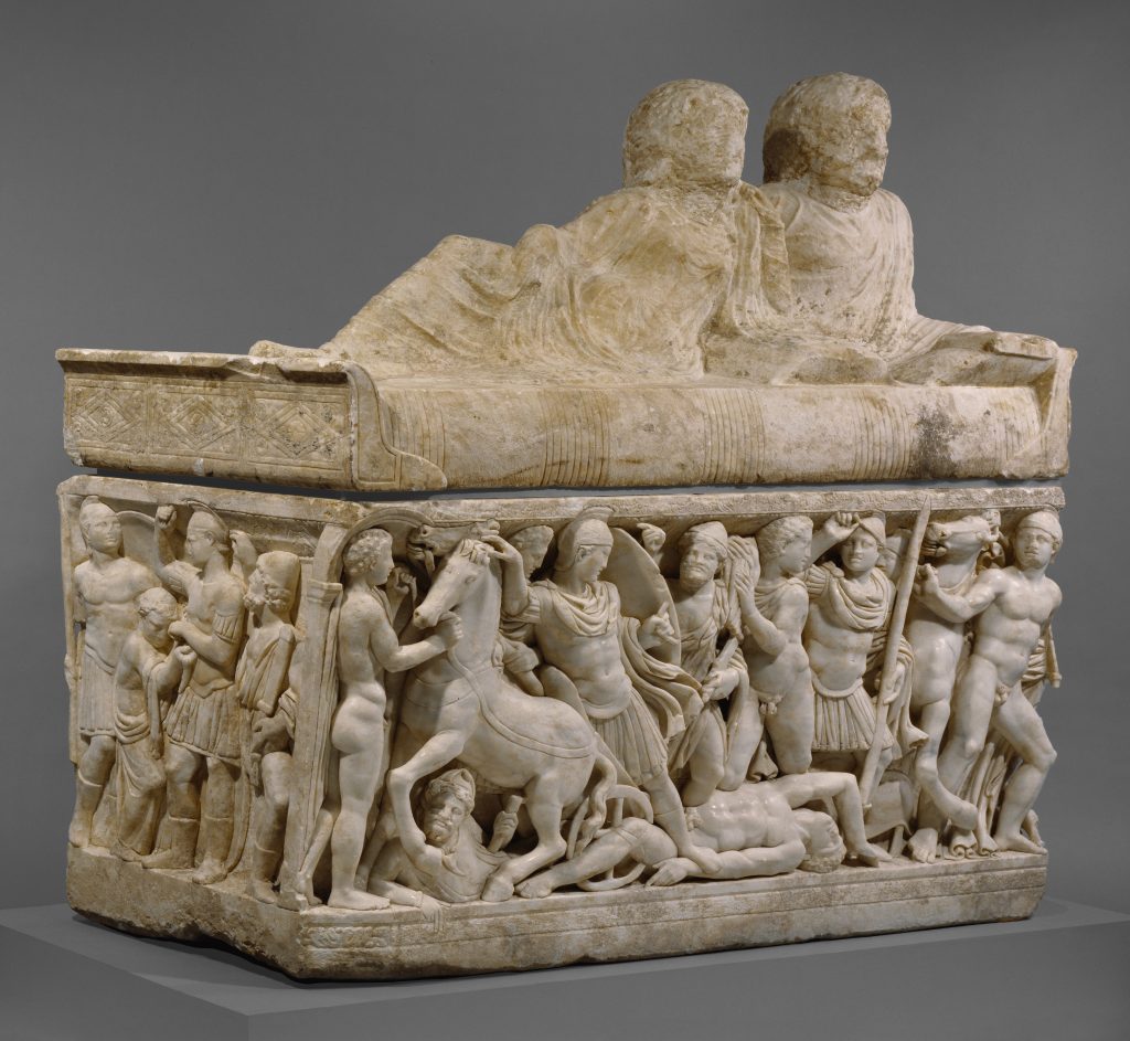 3/4 Right Front with Lid - Achilles Sarcophagus - Main View